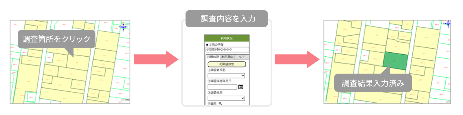 農地調査入力システムイメージ